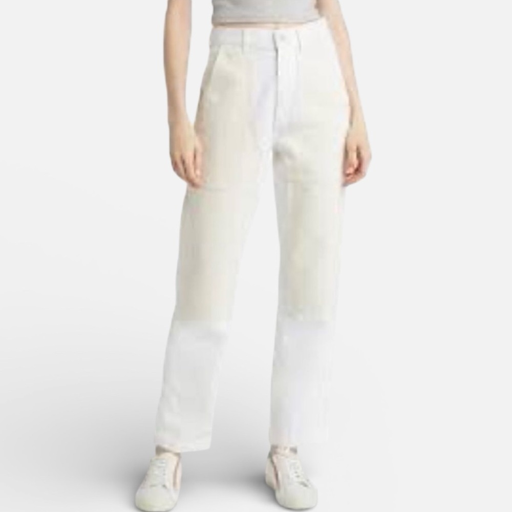 Madewell The Perfect Vintage Straight Jeans In Cream/White - Picture 1 of 11